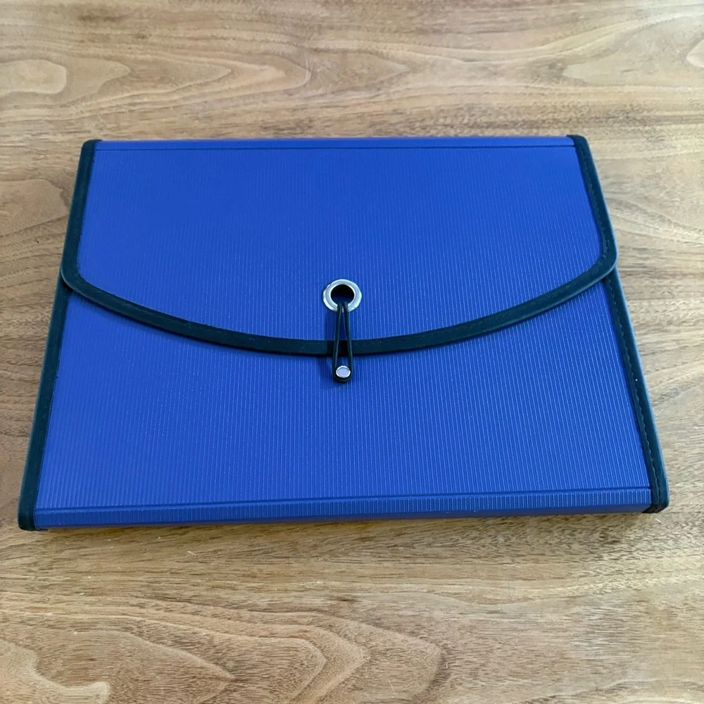 Blue Letter Size 8-Pocket Expanding File